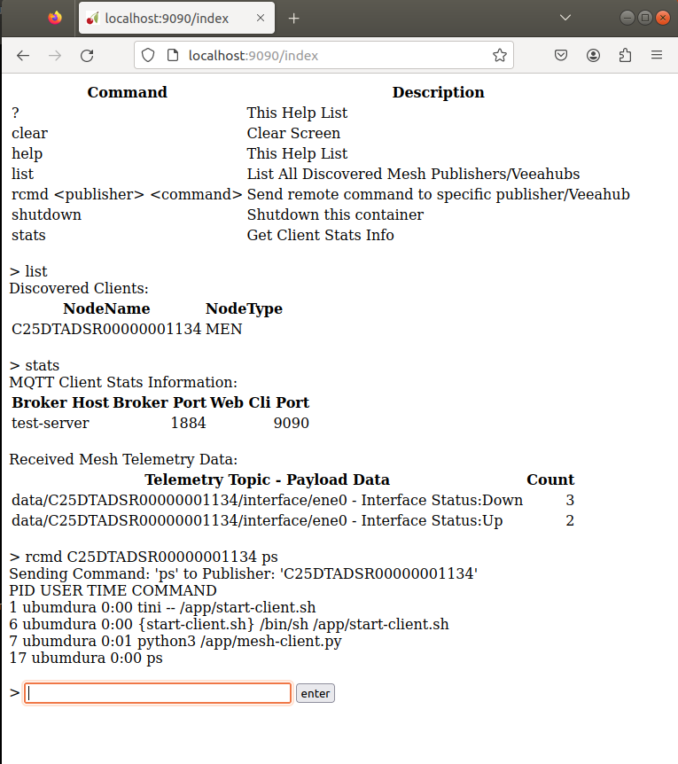 Cloud MQTT client test web UI